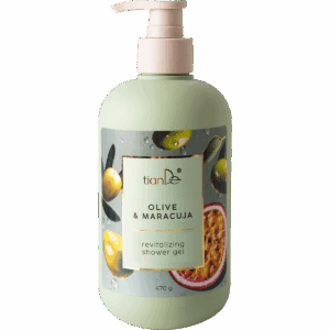 Gel de duș revitalizant cu măsline și maracuja 470 gr.